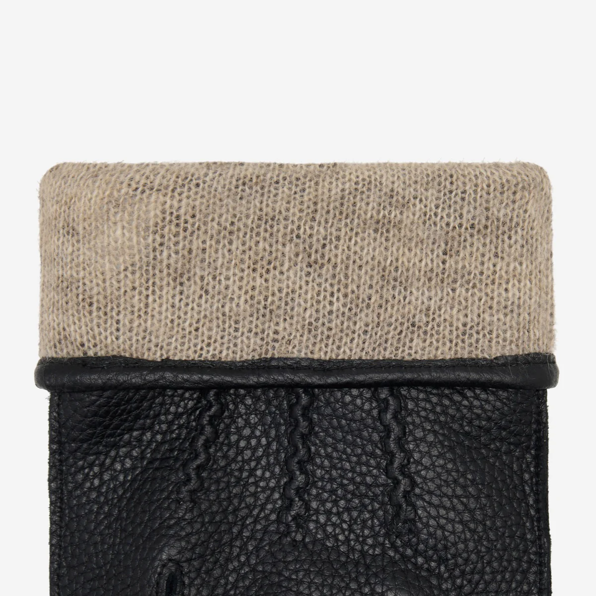 Charles (black) – Luxurious American deerskin leather gloves with warm cashmere lining - Image 4