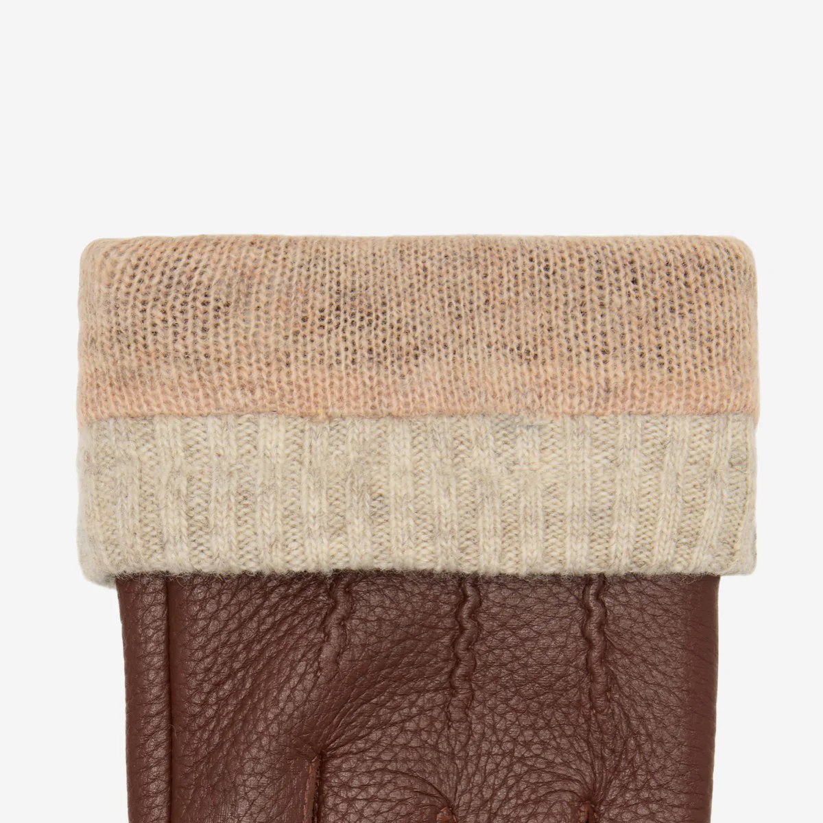 Columbus (brown) – Luxurious deerskin (American deerskin) leather gloves with warm wool lining - Image 4