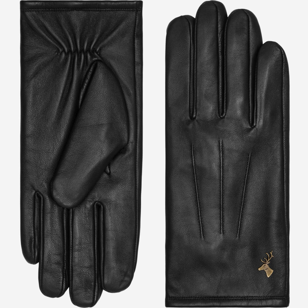 Jake (black) - Sheepskin gloves with warm fleece lining & touchscreen feature - Image 3