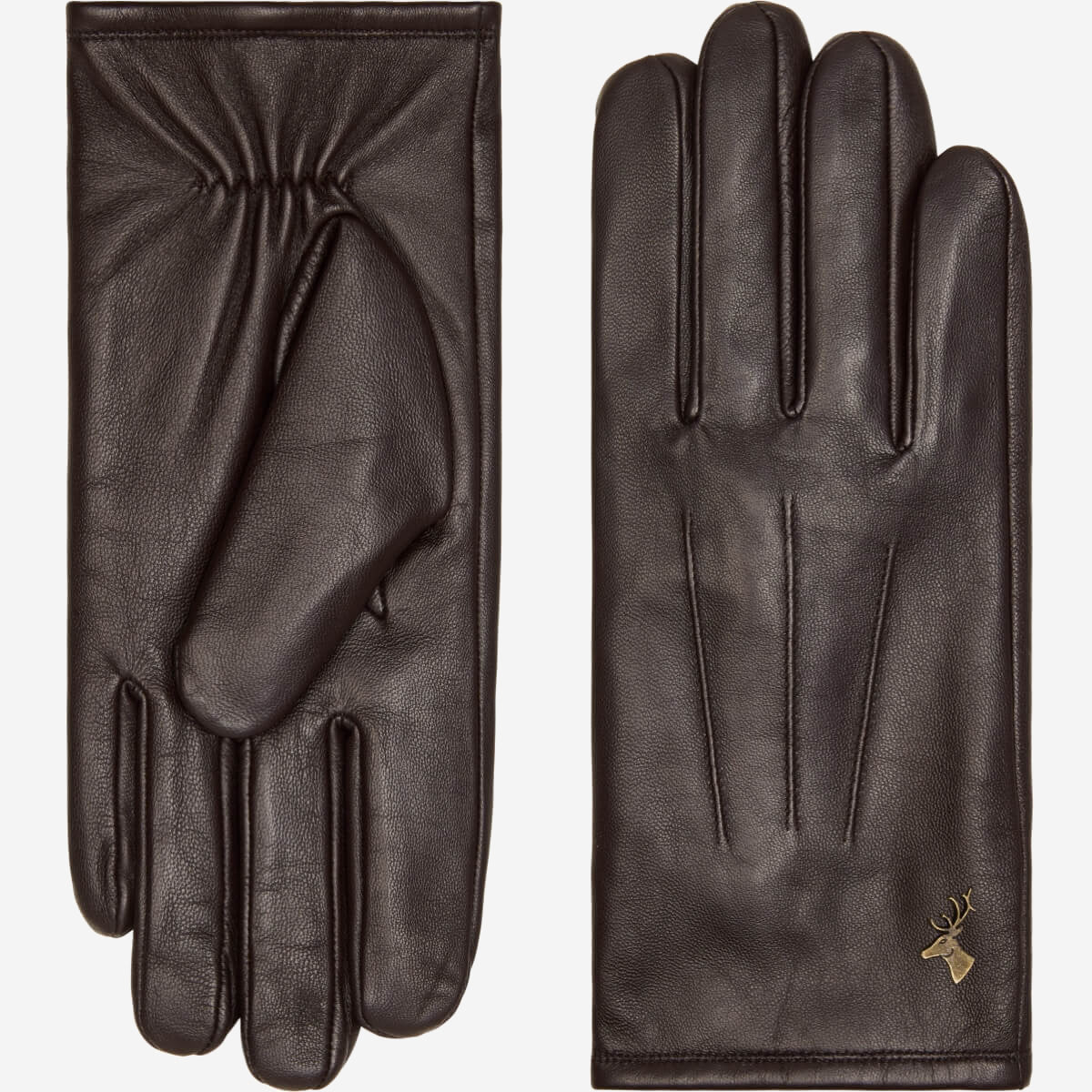 Jake (dark brown) - Sheepskin gloves with warm fleece lining & touchscreen feature - Image 3