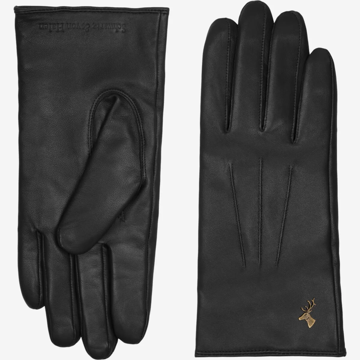 James (black) - Classic sheepskin leather gloves with luxurious cashmere lining & touchscreen feature - Image 3