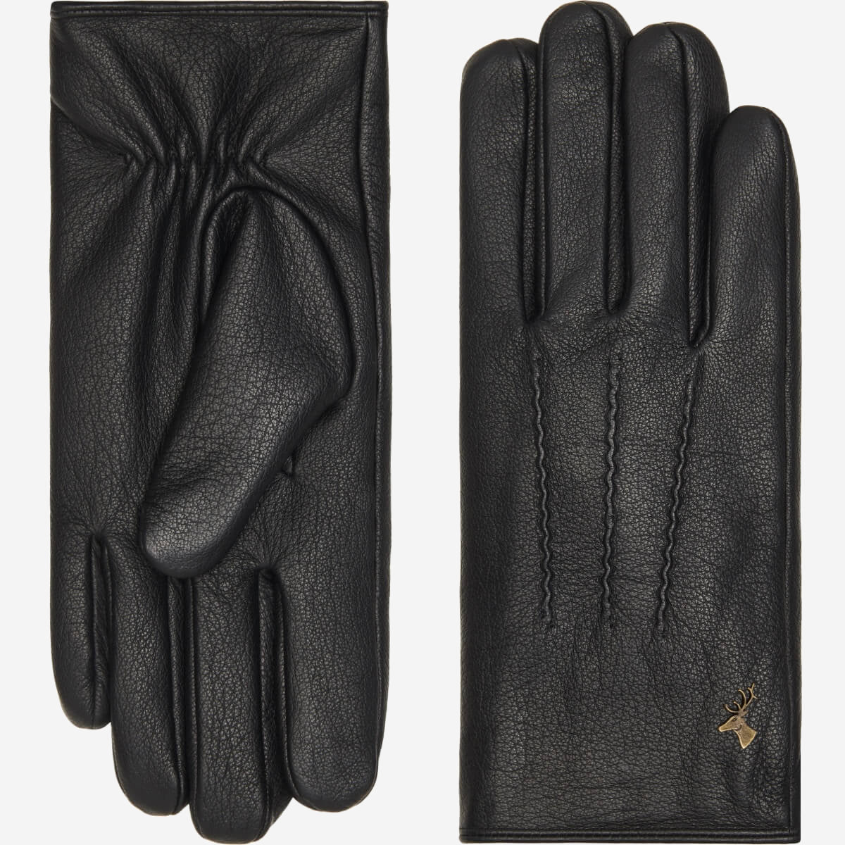 Jaxon (black) - Goatskin leather gloves with luxurious faux fur lining & touchscreen feature - Image 3