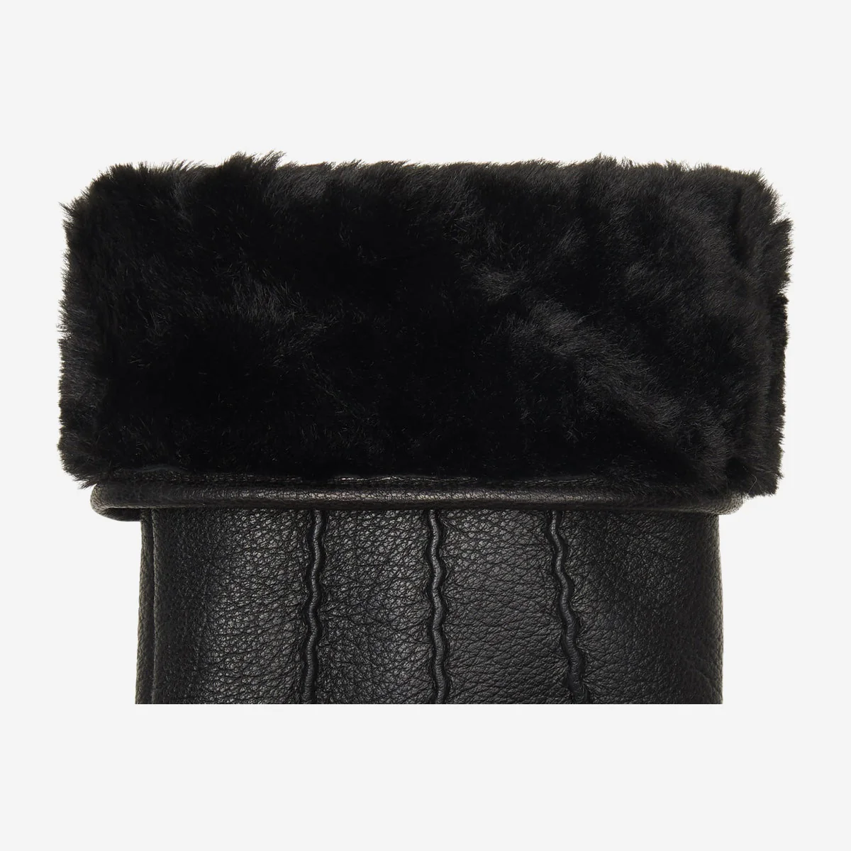 Jaxon (black) - Goatskin leather gloves with luxurious faux fur lining & touchscreen feature - Image 4