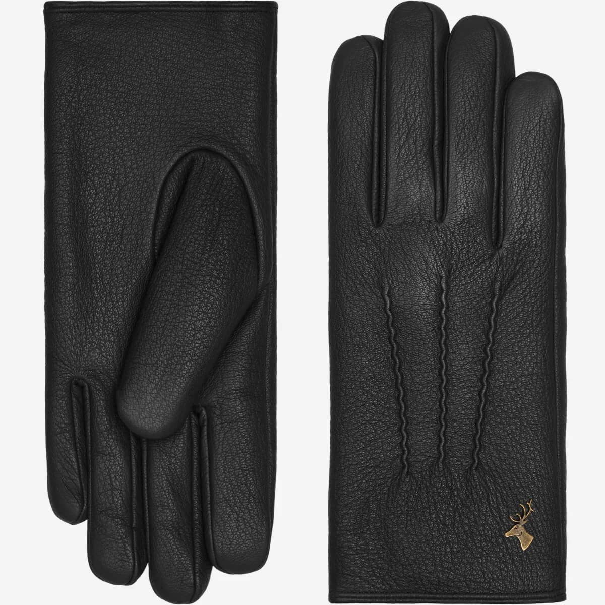 Julia (black) - Goatskin leather gloves with luxury faux fur lining & touchscreen feature - Image 3