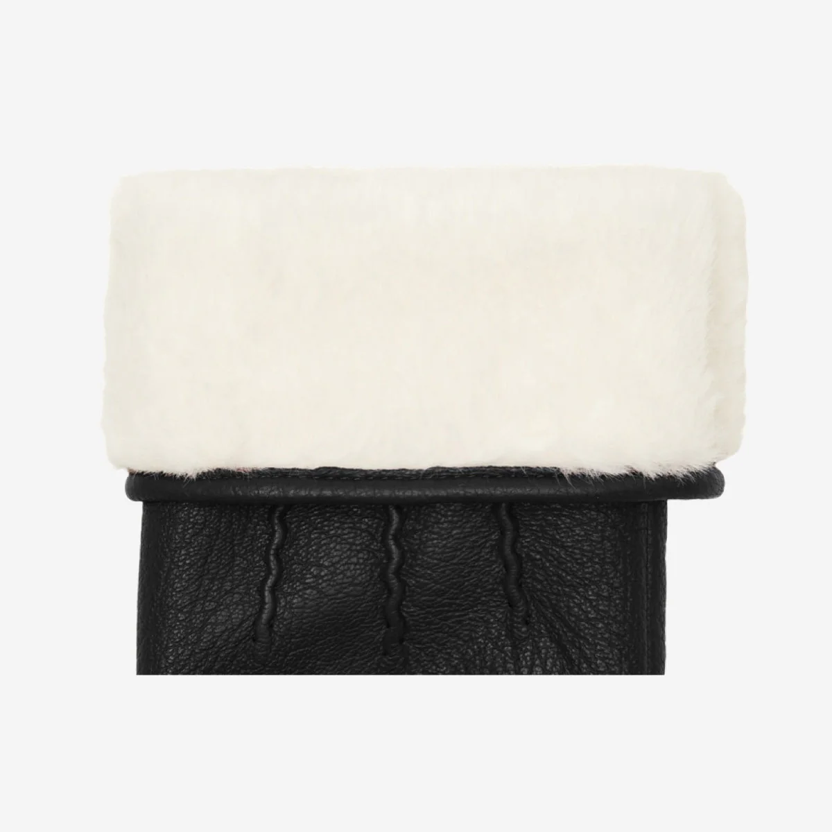 Julia (black) - Goatskin leather gloves with luxury faux fur lining & touchscreen feature - Image 4