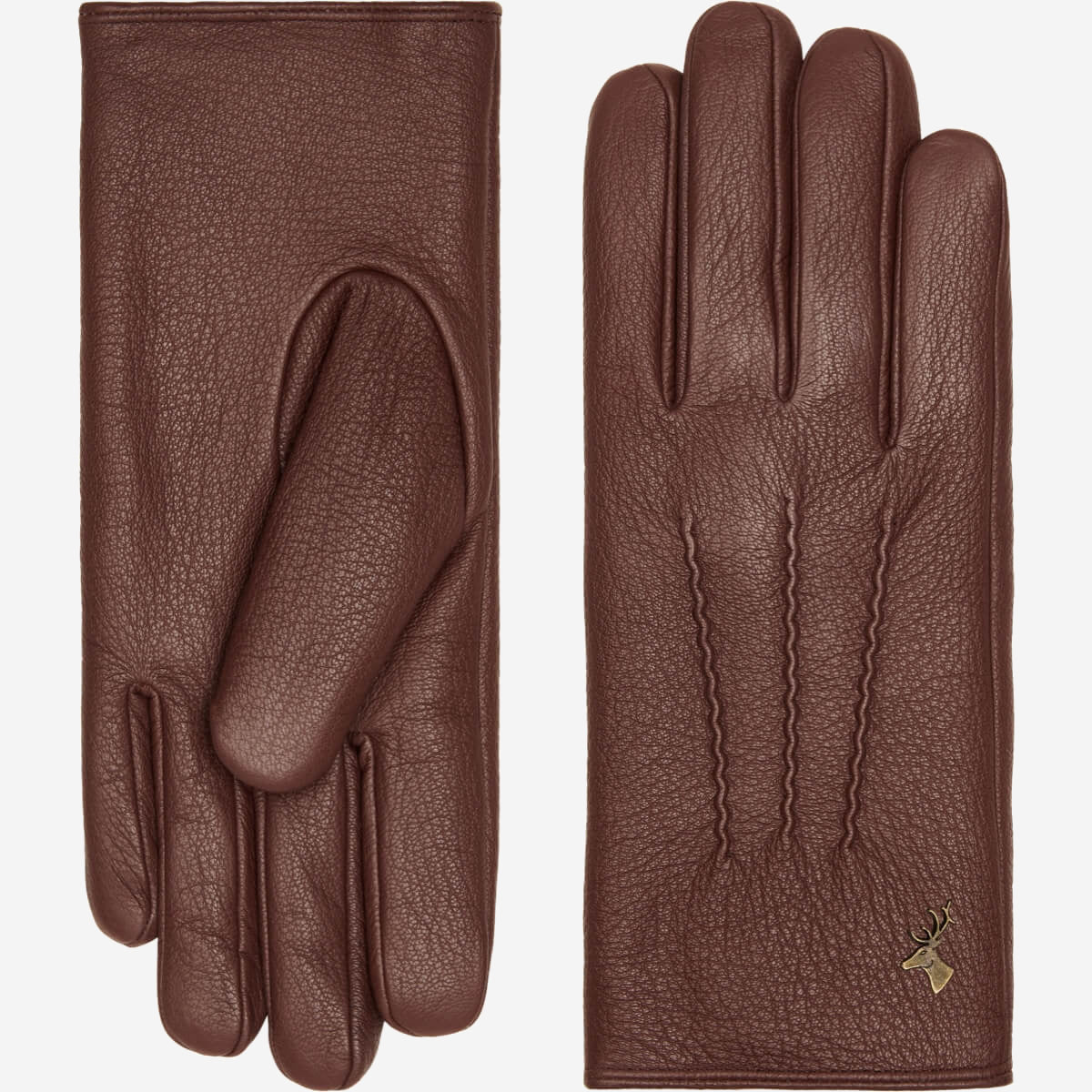 Julia (brown) - Goatskin leather gloves with luxury faux fur lining & touchscreen feature - Image 3