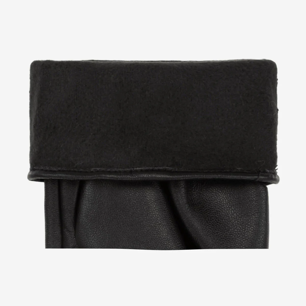 Luna (black) - Vegan leather gloves with warm fleece lining & touchscreen feature - Image 4