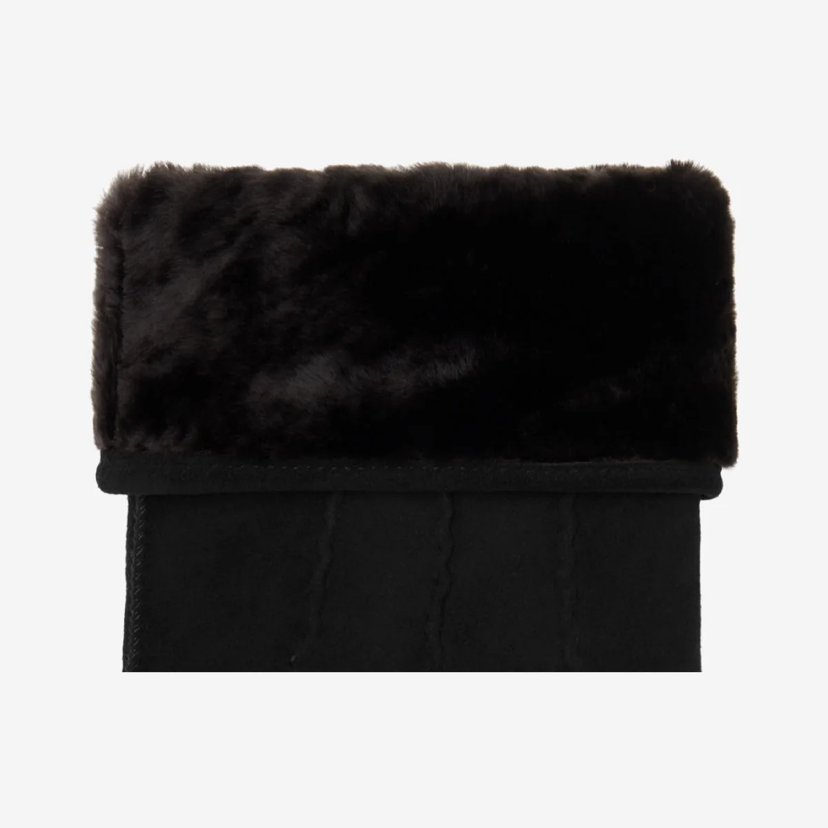 Matthew (black) - Suede goatskin leather gloves with luxurious sheep fur lining - Image 4