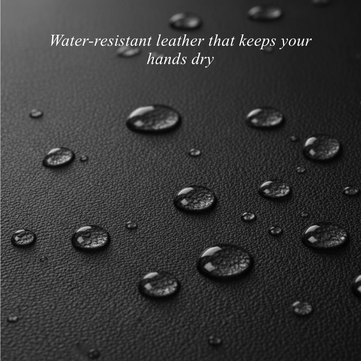 Luna (black) - Vegan leather gloves with warm fleece lining & touchscreen feature - Image 6