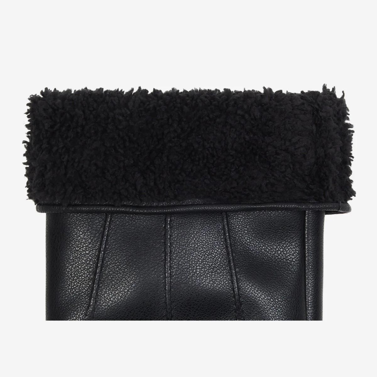 Musk (black) - Vegan leather gloves with fleece lining & touchscreen feature - Image 4