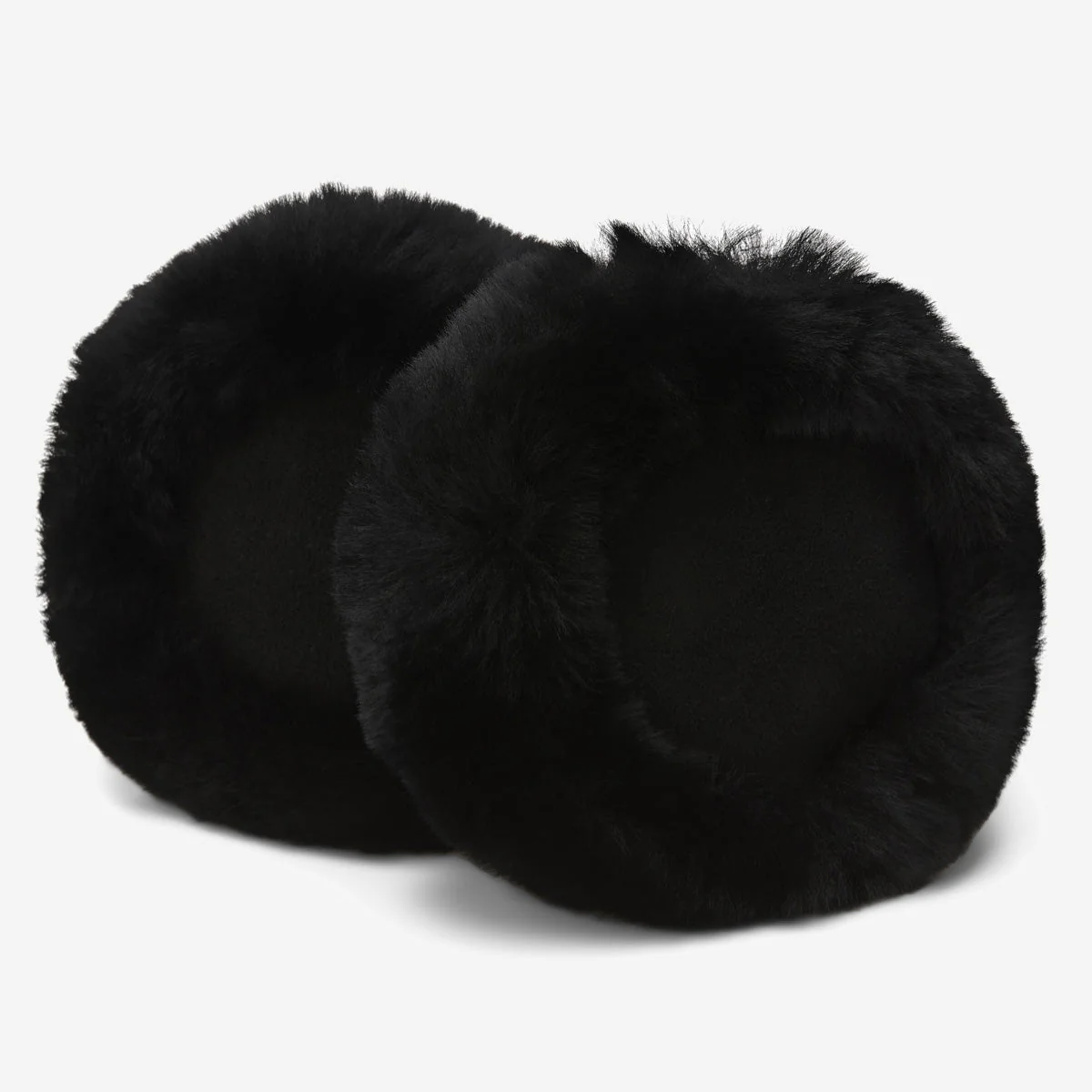 Nathaly (black) – Warm and stylish earmuffs from natural sheepskin and suede - Image 4