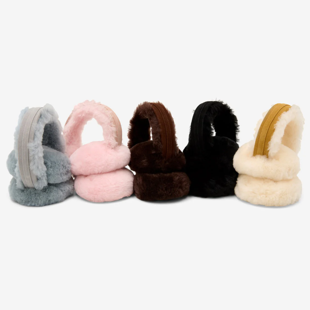 Nathaly (black) – Warm and stylish earmuffs from natural sheepskin and suede - Image 8