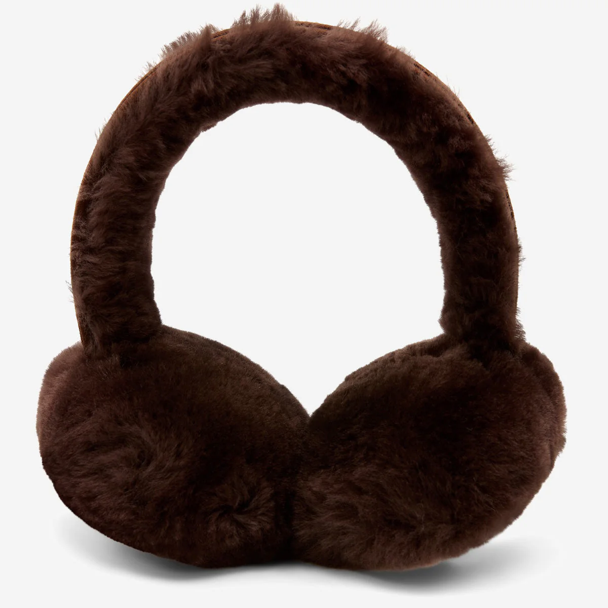 Nathaly (brown) – Warm and stylish earmuffs from natural sheepskin and suede - Image 3