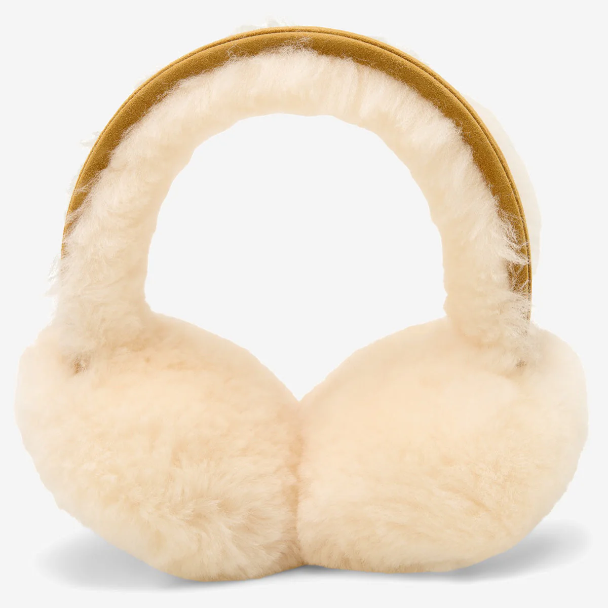 Nathaly (camel) – Warm and stylish earmuffs from natural sheepskin and suede - Image 3
