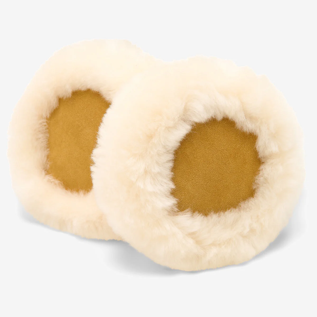 Nathaly (camel) – Warm and stylish earmuffs from natural sheepskin and suede - Image 4