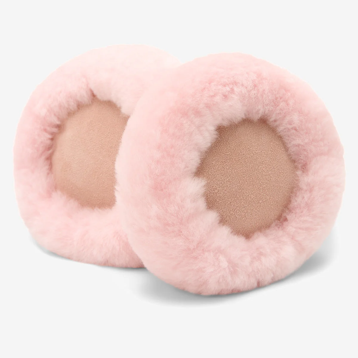 Nathaly (pink) – Warm and stylish earmuffs from natural sheepskin and suede - Image 4